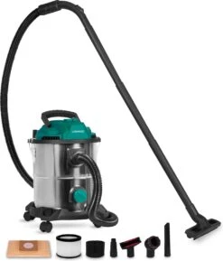 VONROC Nat- En Droogzuiger – Alleszuiger – 1400W – Blaasfunctie – 20L Tank – 3m Slang - 6m Stroomkabel