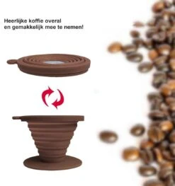 Hikr® Herbruikbare Koffiefilter - Incl. Gratis Katoenen Koffiefilter! - Filter Zonder Papier - Herbruikbaar - Opvouwbaar - Camping & Outdoor - Nr 4 Koffiefilterhouder -Aanbiedingen Frothwerk Winkel 1128x1200
