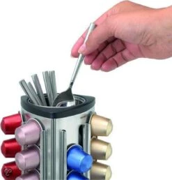Brabantia Capsulehouder - Met Uitneembaar Bakje - Matt Steel - Geschikt Voor Nespresso Cups -Aanbiedingen Frothwerk Winkel 1151x1200
