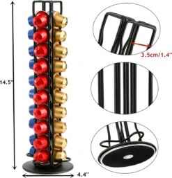 Merkloos Nespresso Capsulehouder - Capsulehouder Voor 40 Cups - Koffiecups Houder Zwart 360° Draaibaar - Anti Slip 11 Merkloos Nespresso Capsulehouder - Capsulehouder Voor 40 Cups - Koffiecups Houder Zwart 360° Draaibaar - Anti Slip -Aanbiedingen Frothwerk Winkel 1152x1200