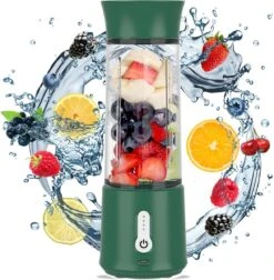 Merkloos Innovure Draagbare Mini Blender To Go - Portable Smoothie Maker - Draadloos - USB-C Oplaadbaar - 500ML Groen