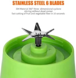 Draagbare Blender - USB Oplaadbaar - Smoothie Beker 380ml - Blauw 8 Draagbare Blender - USB Oplaadbaar - Smoothie Beker 380ml - Blauw -Aanbiedingen Frothwerk Winkel 1176x1200