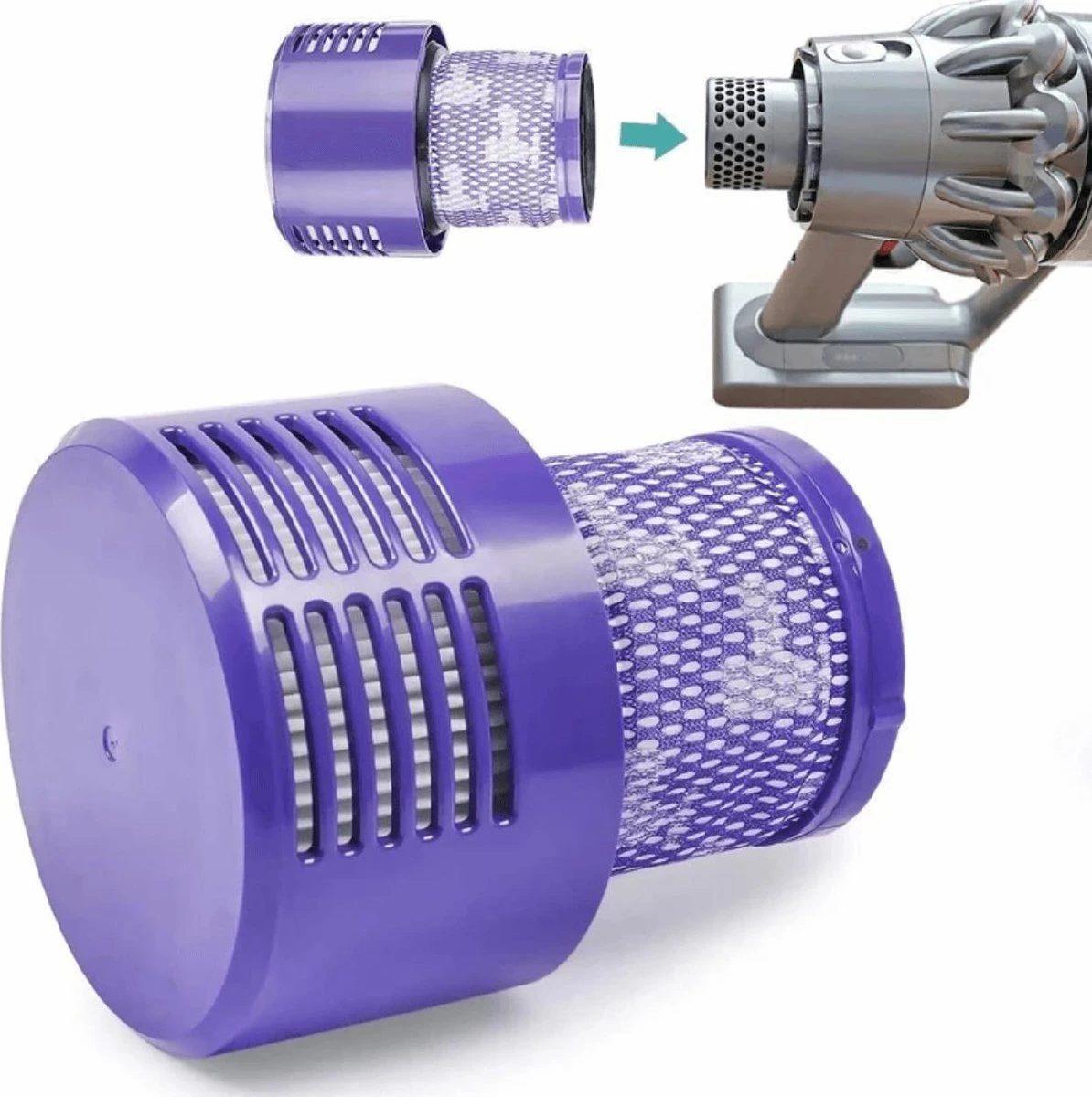 4x HEPA Filter Voor Dyson V10 Sv12 Stofzuiger Total Clean, Parquet, Motorhead, Animal Wasbaar Steelstofzuiger DY-969082-01 3 4x HEPA Filter Voor Dyson V10 Sv12 Stofzuiger Total Clean, Parquet, Motorhead, Animal Wasbaar Steelstofzuiger DY-969082-01 - Afbeelding 3