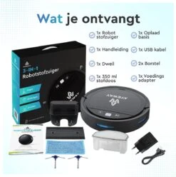 AyeWay 3 In 1 Robotstofzuiger - Dweil Robot - Stofzuiger Robot - Dweilsysteem – Draadloos – Met App -Aanbiedingen Frothwerk Winkel 1196x1200 7