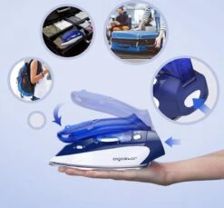 Aigostar Lucas 31PYF - Stoomstrijkijzer Travel/Reisstrijkijzer - 1100W - Paars/Wit -Aanbiedingen Frothwerk Winkel 1200x1112 8