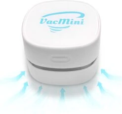 Merkloos Mini Bureau Stofzuiger - Kleine Stofzuiger - Voor Toetsenbord/Bureau - Mini Formaat - Desk Vacuum - Oplaadbaar - Draagbaar - Wit