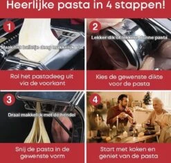 YUGN Pastamachine Zelf Pasta Maken - Pasta Recepten Zoals Pasta Pesto En Spaghetti Bolognese - Pasta Machine Inclusief Pastamaker Verwisselbare Kop En Tafelklem En Rubberen Voetjes - Inclusief EBook - Cadeau Tip 12 YUGN Pastamachine Zelf Pasta Maken - Pasta Recepten Zoals Pasta Pesto En Spaghetti Bolognese - Pasta Machine Inclusief Pastamaker Verwisselbare Kop En Tafelklem En Rubberen Voetjes - Inclusief EBook - Cadeau Tip -Aanbiedingen Frothwerk Winkel 1200x1144 1