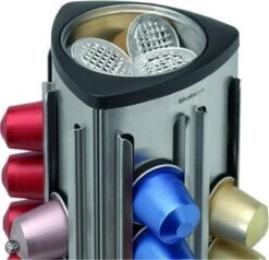Brabantia Capsulehouder - Met Uitneembaar Bakje - Matt Steel - Geschikt Voor Nespresso Cups -Aanbiedingen Frothwerk Winkel 1200x1158