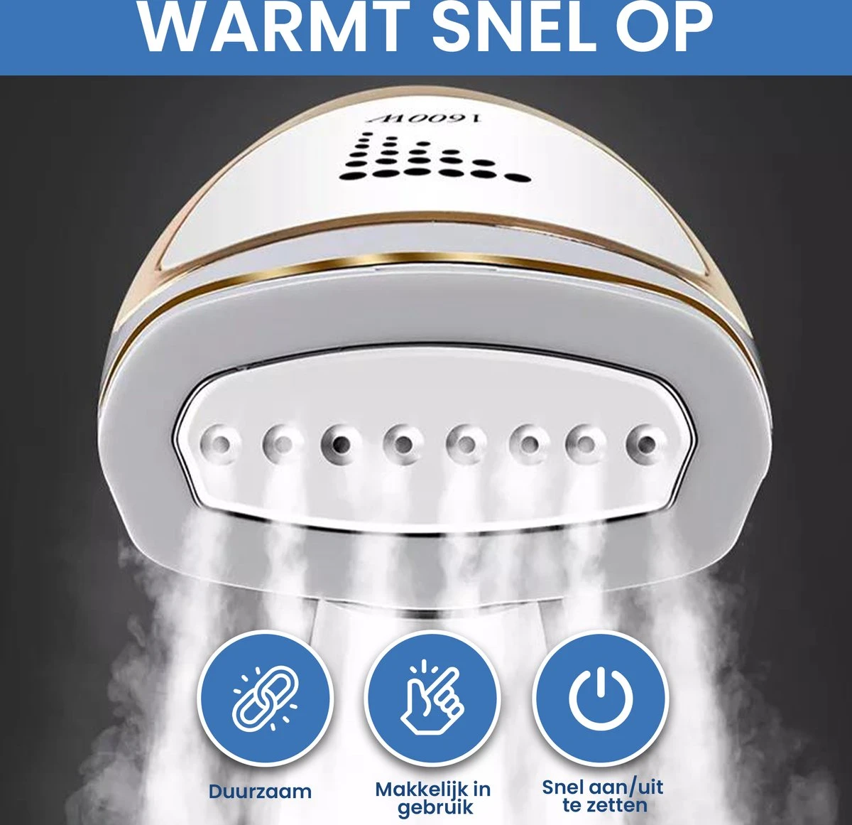 TibaGoods Luxe Kledingstomer - Handstomer - Ontkreuker - Stoomreiniger - Warmt Snel Op - Inclusief 2 Opzetborstels - 1600w - 250ml 4 TibaGoods Luxe Kledingstomer - Handstomer - Ontkreuker - Stoomreiniger - Warmt Snel Op - Inclusief 2 Opzetborstels - 1600w - 250ml - Afbeelding 4