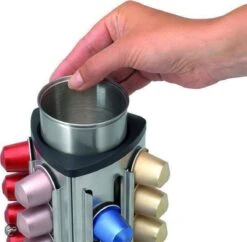 Brabantia Capsulehouder - Met Uitneembaar Bakje - Matt Steel - Geschikt Voor Nespresso Cups -Aanbiedingen Frothwerk Winkel 1200x1178 3