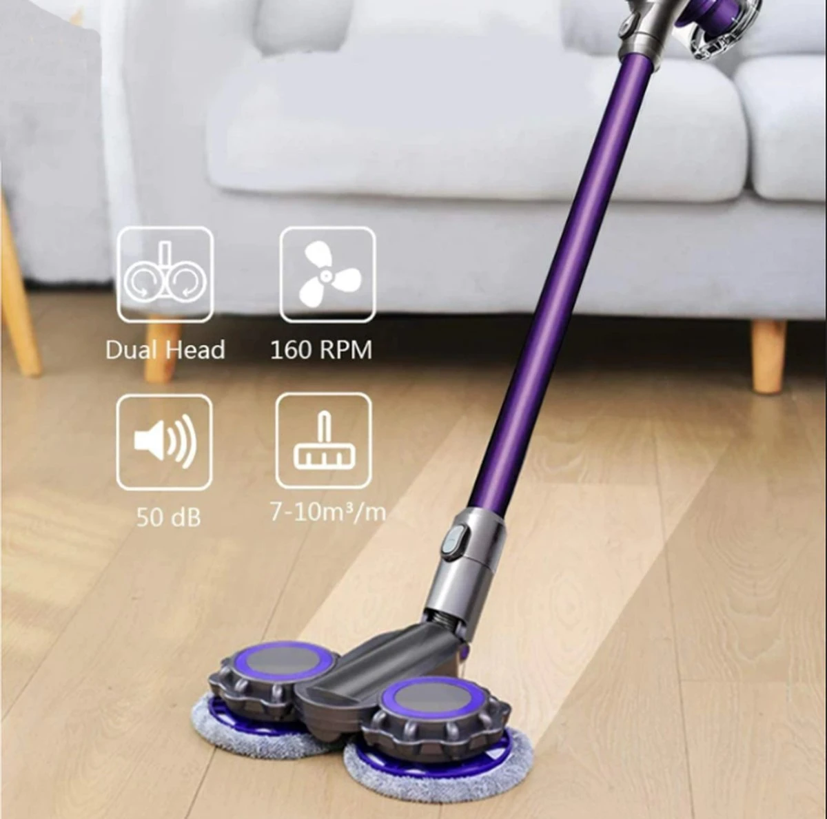 Elektrische Mop Hoofd Huishoudelijke Natte Mop Reiniging Zuig Hoofd Accessoires Geschikt Voor Dyson Stofzuiger V7V8V10V11 , Rood 7 Elektrische Mop Hoofd Huishoudelijke Natte Mop Reiniging Zuig Hoofd Accessoires Geschikt Voor Dyson Stofzuiger V7V8V10V11 , Rood - Afbeelding 7