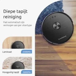 CleanDays XR500 LiDAR Robotstofzuiger Met Y-shape Dweilfunctie - Met Laadstation - Scant De Gehele Ruimte - Grote Zuigkracht 6500PA - Geschikt Voor Huisdieren -Aanbiedingen Frothwerk Winkel 1200x1200 1403