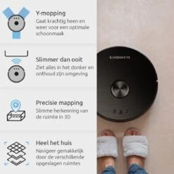 CleanDays XR500 LiDAR Robotstofzuiger Met Y-shape Dweilfunctie - Met Laadstation - Scant De Gehele Ruimte - Grote Zuigkracht 6500PA - Geschikt Voor Huisdieren -Aanbiedingen Frothwerk Winkel 1200x1200 1404
