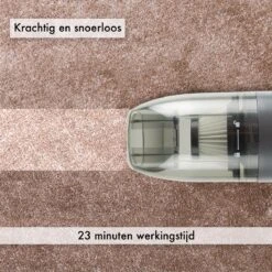 BX Snoerloos Kruimeldief Met 3 Opzetstukken – Handstofzuiger Draadloos – Voor Nat En Droog Vuil – USB-oplaadbaar – Compact - Grijs -Aanbiedingen Frothwerk Winkel 1200x1200 1764