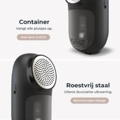 Attic Lux 2-in-1 Pluizenverwijderaar – Kledingborstel – Ontpluizer – Ontpiller – Draadloos – Elektrisch – Kleding/Meubels/Beddengoed - Zwart 11 Attic Lux 2-in-1 Pluizenverwijderaar – Kledingborstel – Ontpluizer – Ontpiller – Draadloos – Elektrisch – Kleding/Meubels/Beddengoed - Zwart -Aanbiedingen Frothwerk Winkel 1200x1200 1906