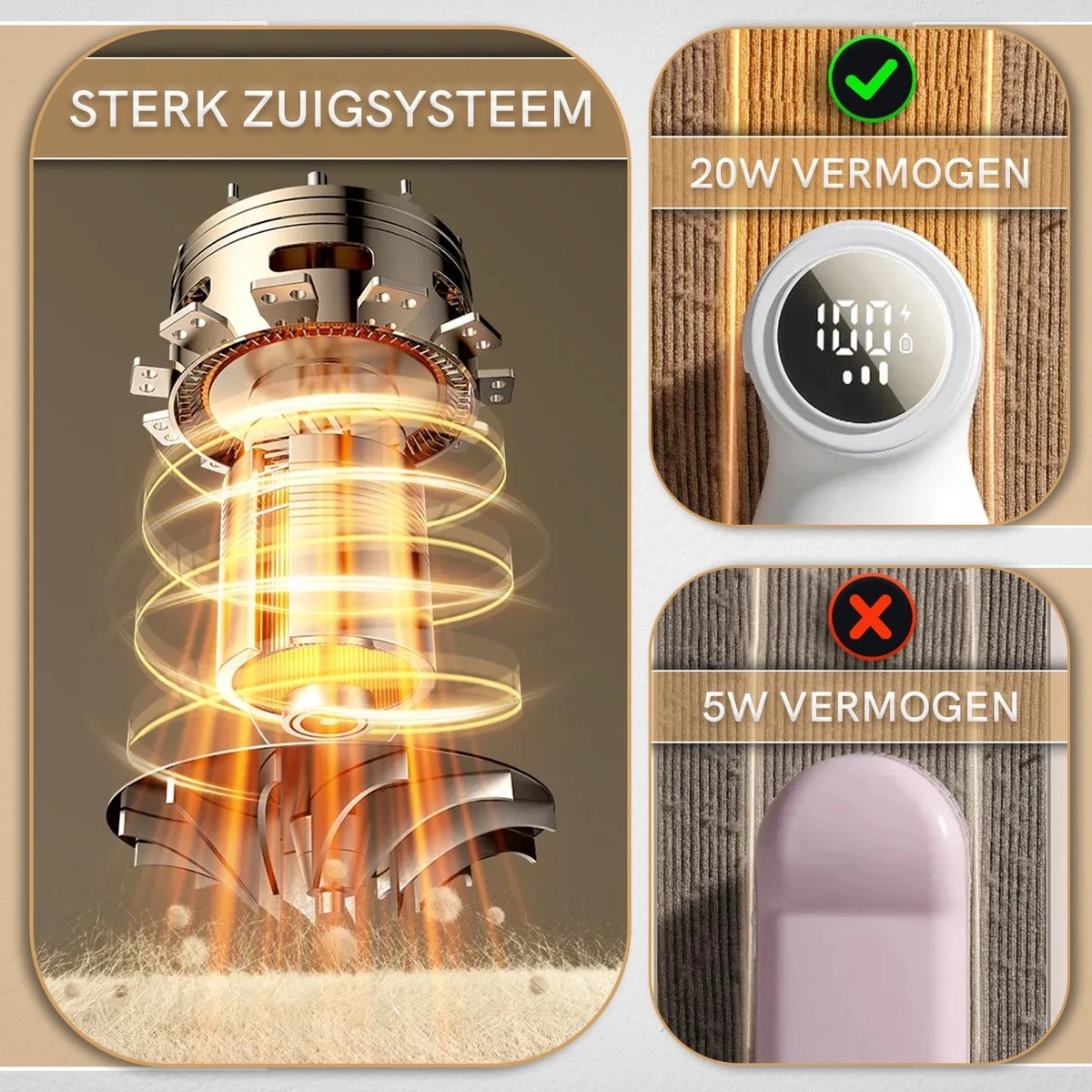 Undicat Pluizenverwijderaar – Oplaadbaar-Draadloss- Extra Borstelset– Kledingontpluizer – Sterk Zuigsysteem – Pluisverwijderaar -Wit– Draagbare Lint Remover– Digitale Power Scherm-3 Standen- 5 Undicat Pluizenverwijderaar – Oplaadbaar-Draadloss- Extra Borstelset– Kledingontpluizer – Sterk Zuigsysteem – Pluisverwijderaar -Wit– Draagbare Lint Remover– Digitale Power Scherm-3 Standen- - Afbeelding 5