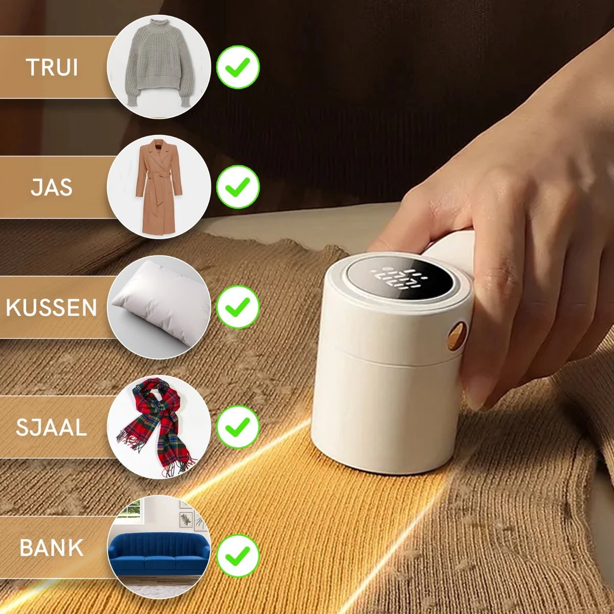 Undicat Pluizenverwijderaar – Oplaadbaar-Draadloss- Extra Borstelset– Kledingontpluizer – Sterk Zuigsysteem – Pluisverwijderaar -Wit– Draagbare Lint Remover– Digitale Power Scherm-3 Standen- 7 Undicat Pluizenverwijderaar – Oplaadbaar-Draadloss- Extra Borstelset– Kledingontpluizer – Sterk Zuigsysteem – Pluisverwijderaar -Wit– Draagbare Lint Remover– Digitale Power Scherm-3 Standen- - Afbeelding 7