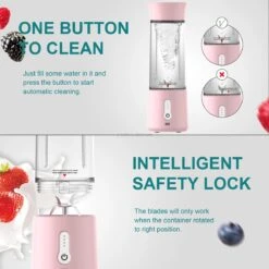 Draagbare Blender - Blender To Go - Smoothie Blender - USB Oplaadbaar -Portable Smoothie Maker - Draadloos - Compact Blender - 500 Ml - Mini Smoothie Maker - Fresh Juice Maker - Portable Blender - Blauw - Recepten Inbegrepen -Aanbiedingen Frothwerk Winkel 1200x1200 317