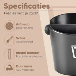 Leonomics Uitklopbak Voor Koffie En Espresso – Knockbox Van Ecologisch En Duurzaam Materiaal – Afklopbak Met Antislip Ring -Aanbiedingen Frothwerk Winkel 1200x1200 484