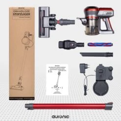 Auronic Steelstofzuiger - Draadloos - 4-in-1 - Op Batterij - 160W - Rood/Grijs 15 Auronic Steelstofzuiger - Draadloos - 4-in-1 - Op Batterij - 160W - Rood/Grijs -Aanbiedingen Frothwerk Winkel 1200x1200 991