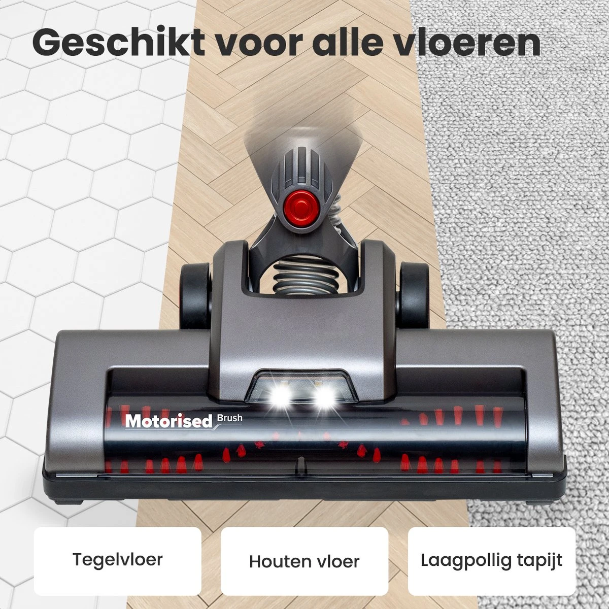 Auronic Steelstofzuiger - Draadloos - 4-in-1 - Op Batterij - 160W - Rood/Grijs 10 Auronic Steelstofzuiger - Draadloos - 4-in-1 - Op Batterij - 160W - Rood/Grijs - Image 10