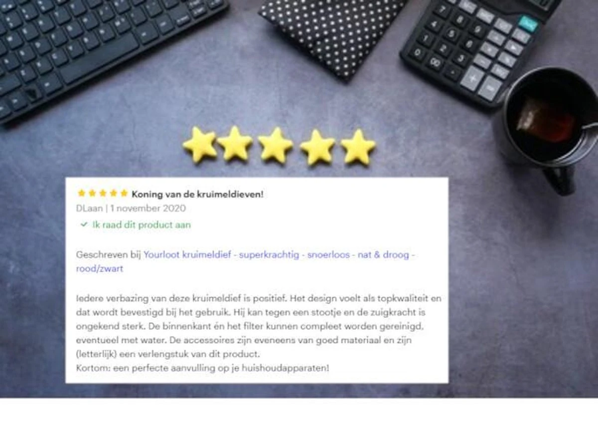 Yourloot Kruimelzuiger - Snoerloos - Nat & Droog - Rood/Zwart - Inclusief 3 Opzetstukken 8 Yourloot Kruimelzuiger - Snoerloos - Nat & Droog - Rood/Zwart - Inclusief 3 Opzetstukken - Afbeelding 8