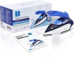 Aigostar Lucas 31PYF - Stoomstrijkijzer Travel/Reisstrijkijzer - 1100W - Paars/Wit -Aanbiedingen Frothwerk Winkel 1200x924 3