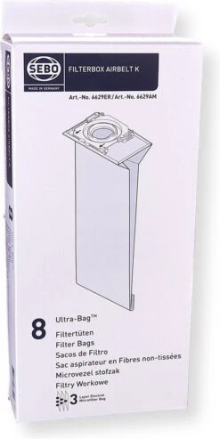 Sebo Originele K Series - Stofzuigerzakken - 8 Stuks