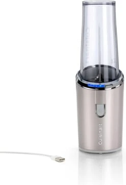 Cuisinart Cordless Blender RPB100E - Draadloze Blender To Go - Tot 8 Smoothies Draadloos - 450ml - Inclusief Drinkdeksel - Frosted Pearl