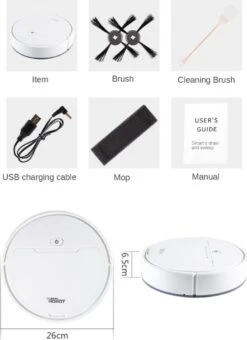 THEROB - Smart 3 In 1 Robot Stofzuiger Met Veeg / Dweil Functie Volgens De Roomba Techniek. WIT. -Aanbiedingen Frothwerk Winkel 872x1200 2