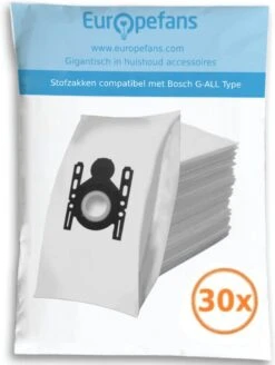 30x Bosch G-ALL Stofzuigerzakken Synthetische Stofzakken - Pro Silence Prosilence - Move On Moveon - GL30 - GL 30 - Free E - Ingenius - Logo - Siemens VZ41FGALL - Siemens Synchropower