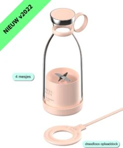 Merkloos Oplaadbare Blender - Blender To Go - Draagbare Blender - Shakebeker Met Mixer - Shaker - Shake Beker - Shakes - Mini Blender - Smootie Maker - Smoothie Mixer - Portable - Draadloos